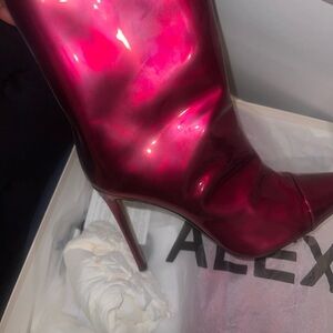 Alexandre Vauthier Burgundy Glossy Boots BRAND NEW